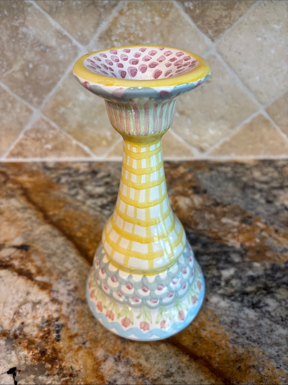 Mackenzie-Childs King Fairy Candlestick Holder EUC